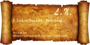 Lintscheidt Nerina névjegykártya
